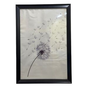 Whimsical Dandelion Canvas Art with Floating Seeds - Frame Not Included